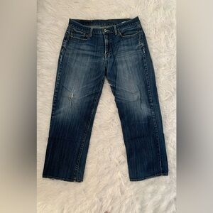 Men’s Lucky Brand Blue Relaxed Jeans with Faded Design